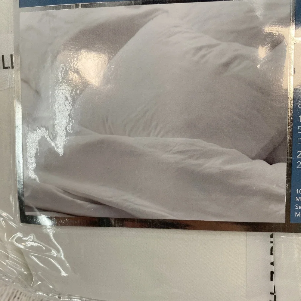 Jill Zarin Home Sateen Sheet Set Full Ivory 300TC 100% Cotton Minimalist Crisp